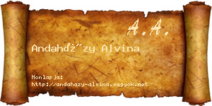 Andaházy Alvina névjegykártya
